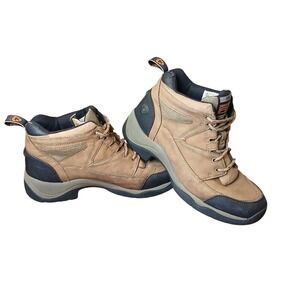 Ariat Ankle Hiking Winter‎ Boots Womens Sz 7.5B Brown Suede Leather Upper #1374